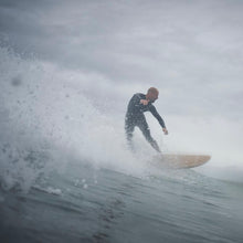 Load image into Gallery viewer, Predn Surf Co - 6ft single fin fun board - Mor Lader (Pirate) bare oak deck - Sustainably built performance surfboard - Cornwall