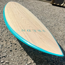 Load image into Gallery viewer, Predn Surf Co - Mor Lader (Pirate) bare oak deck shortboard - Sustainably built custom performance surfboards - Cornwall