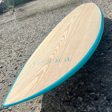 Load image into Gallery viewer, Predn Surf Co - Mor Lader (Pirate) bare oak deck shortboard - Sustainably built custom performance surfboards - Cornwall