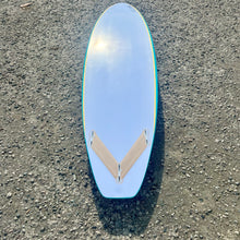 Load image into Gallery viewer, Predn Surf Co - Mor Lader (Pirate) bare oak deck shortboard - Sustainably built custom performance surfboards - Cornwall