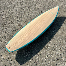Load image into Gallery viewer, Predn Surf Co - Mor Lader (Pirate) bare oak deck shortboard - Sustainably built custom performance surfboards - Cornwall