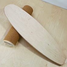 Load image into Gallery viewer, Balance Board set by Predn Surf Co - With blank deck, stops and Cork wrapped roller - Handmade in Cornwall