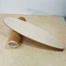 Load image into Gallery viewer, Balance Board set by Predn Surf Co - With blank deck, stops and Cork wrapped roller - Handmade in Cornwall