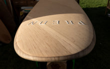 Load image into Gallery viewer, Predn Surf Co - 6ft single fin fun board - Mor Lader (Pirate) bare oak deck - Sustainably built performance surfboard - Cornwall