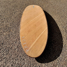 Load image into Gallery viewer, Predn Surf Co - 6ft single fin fun board - Mor Lader (Pirate) bare oak deck - Sustainably built performance surfboard - Cornwall