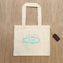 Load image into Gallery viewer, Predn Surf Co - Natural undyed organic cotton heavy lifter shopping bag - Classic