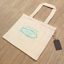 Load image into Gallery viewer, Predn Surf Co - Natural undyed organic cotton heavy lifter shopping bag - Classic
