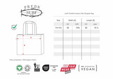 Load image into Gallery viewer, Predn Surf Co - Natural undyed organic cotton heavy lifter shopping bag - Classic