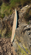 Load and play video in Gallery viewer, Predn Surf Co - Mor Lader (Pirate) bare oak deck shortboard - Sustainably built custom performance surfboards - Cornwall