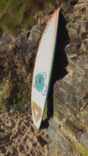 Load and play video in Gallery viewer, Predn Surf Co - Mor Lader (Pirate) bare oak deck shortboard - Sustainably built custom performance surfboards - Cornwall
