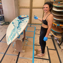 Load image into Gallery viewer, Predn Surf Co - Bobba surfboard 6'2" - Shortboard - Acrylic paint poured art