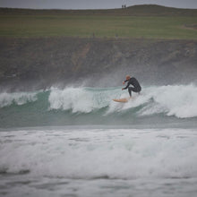 Load image into Gallery viewer, Predn Surf Co - 6ft single fin fun board - Mor Lader (Pirate) bare oak deck - Sustainably built performance surfboard - Cornwall
