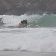 Load image into Gallery viewer, Predn Surf Co - 6ft single fin fun board - Mor Lader (Pirate) bare oak deck - Sustainably built performance surfboard - Cornwall
