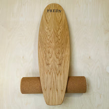 Load image into Gallery viewer, Balance Board set by Predn Surf Co- With stops and Cork wrapped roller - Handmade in Cornwall
