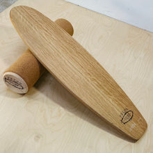 Load image into Gallery viewer, Balance Board set by Predn Surf Co - Without stops and Cork wrapped roller - Handmade in Cornwall
