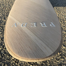 Load image into Gallery viewer, Predn Surf Co - 6ft single fin fun board - Mor Lader (Pirate) bare oak deck - Sustainably built performance surfboard - Cornwall
