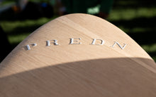 Load image into Gallery viewer, Predn Surf Co - 6ft single fin fun board - Mor Lader (Pirate) bare oak deck - Sustainably built performance surfboard - Cornwall
