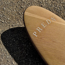 Load image into Gallery viewer, Predn Surf Co - 6ft single fin fun board - Mor Lader (Pirate) bare oak deck - Sustainably built performance surfboard - Cornwall
