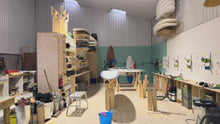 Load and play video in Gallery viewer, Predn Surf Co - Mor Lader (Pirate) bare oak deck custom Longboard - Sustainably built custom performance surfboards - Cornwall
